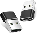 Basesailor 対応可能 iPhone 17 16 Pro Max USB CメスからUSBオス変換アダプター 2パック、が Apple 16 15 14 Miniミニプロマックス、Airpods 4 iPad 10 Air、Samsung S25 Plus S24 Ultra Watch 9 8 7 Z Fold Flip 6 Typeタイプ CからUSB A充電器プラグケーブルコンバータ
