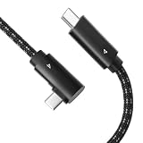 Thunderbolt 4 ケーブル 1.5m 対応 L字型 【POTRRCIUSUER】 (100W/5A 急速充電 40Gbpsデータ転送 8K@60Hz / 2つ4K@60Hz 映像出力) USB4 ケーブル Thunderbolt 3 USB 3.2下位互換 スマートフォン、タブレット、ゲーム機のタイプｃ機種に対応 (1.5m)
