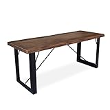 ダイニングベンチ 105 無垢 無垢材 アイアン 脚 ブラック ダイニング ダイニング用 玄関 ベンチ 105cm アンティーク 一枚板風 北欧 和風 モダン 和モダン 天然木 木製 おしゃれ