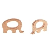 Baoblaze 歯の指輪　天然木　歯がため　動物　玩具