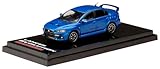HJ64 1/64 三菱ランサーエボリューションX FINAL EDITION エンジンディスプレイモデル付き ライトニングブルーマイカ 完成品