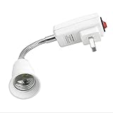 【ノーブランド 品】E27　電球　ソケット　アダプター　コンバータ　LED　ランプ　ベース　スイッチ