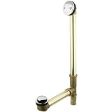 Kingston Brass PDTT2201 20-Inch Tub Waste and Overflow with 17-Gauge Tip Toe Drain, Polished Chrome 