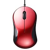 バッファロー BSMBU100RD 有線 BlueLED 静音 マウス レッド