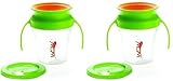 Wow Baby Spill Free 360 Training Cup - Green/Orange - 7 oz - 2 Count by Wow Baby