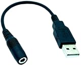 【カモン(COMON)製】DC(外径3.5φ/内径1.3φ)メス→USB2.0(A：オス)変換ケーブル【3513-2A】