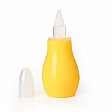 cokool ベビー 鼻アスピレーター 鼻吸い器 鼻水吸引器 ホーム 鼻吸い器 鼻水キュートル ハナ吸器 液体シリコーン ベビーケア (黄)