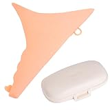 (RONGUI) ケース付き 携帯トイレ 女性用 簡易トイレ 立ち小便器 災害用 防災グッズ 登山 妊婦 緊急トイレ (オレンジ)