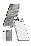 シズカウィル Google Pixel 7a 用 クリアケース ケース カバー サイドメッキ加工 ピクセル7a 用 クリア ケース シルバー×クリア 1個入り