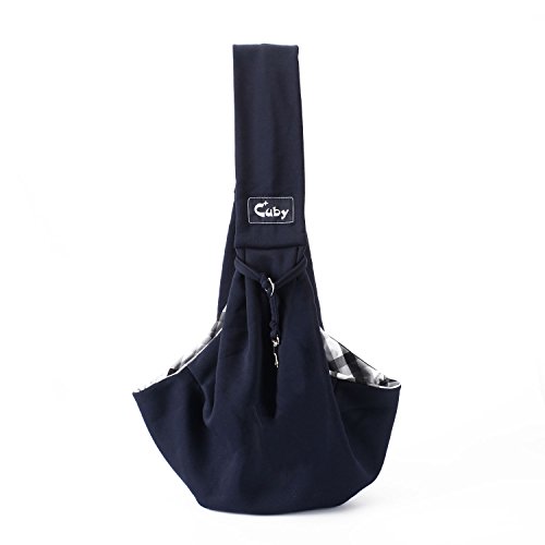 M&PETS 【全11色】ペット 用品 犬 バッグ スリング 抱っこ紐 お出かけ抱っこ バッグ ペット 小型犬 ショルダー 飛び出し防止用ストラップ付 ねこ用/いぬ用 ペットスリング ドッグ 斜めショルダーバッグ カラフルドッグスリング 10kgまでの耐久性 ダークブルー/
