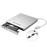 MEIKEMAN DVD/CDドライブ USB3.0&Type-C両接続 外付け 高速読取 書込可 CDレコ 軽量 薄型 Window Vista Linux Mac OS対応 高速処理 8XDVD& 24XCD