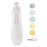 Eximtrade 赤ちゃん 電動 ネイルグラインダー マニキュア 爪やすり 内蔵LED 6種類のアクセサリー 大人 児童