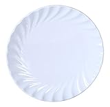 Yanco CAT-2015 Catering-1 Round Plate Melamine 15.50 Length 1 Width 1 Height White (Pack of 6) [並行輸入