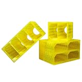 Toileum 2PCS カメラバッテリーケース 4ポケット for キヤノン LP-E6/LP-E6N/LP-E6NHバッテリーに対応 バッテリー収納ソフトなケース カメラ 便利グッズ(LP-E6/LP-E6N/LP-E6NH,4ポケット,イエロー)