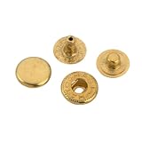 バネホックNO.1 10 mm 標準セット真鍮生地 10組入り レザークラフト金具 留め具.ボタン