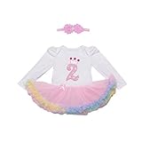 Marlegardベビー女の子2pcs perセット2 nd Birthday withヘッドバンドfor 24 m カラー: ホワイト