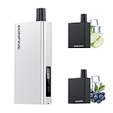Eonfine 電子タバコ ベイプ 爆煙 パワー調節可能 vape 持ち運び シーシャ 30000口吸引可能 タバコカプセル対応 電子たばこ スターターキット 充電式 ニコチン タール無し 禁煙グッズ pod型 水蒸気たばこ 禁煙サポート 本体とカートリッジ*2（ブルーベリー＋青りんご）