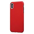 レイ・アウト iPhone XS ケース TPU 耐衝撃Light Carbon/カーボンレッド RF-P20CP3/CR