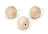 Darice 9119-28 Big Value Unfinished Wood Ball Knob Natural 1-1/4-Inch [並行輸入品]
