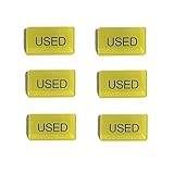 XILIWU USEDマーカー 6枚入り アクリル製 対戦用 3.5×2㎝ 厚さ3㎜ 防水 (USED（イエロー）)