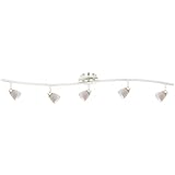Cal Lighting SL-954-5-WH-WSW Track Lighting, White Glass & White