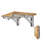 棚受け 折りたたみ 2本セット 金具 L字型 棚支え ブラケット ステンレス 折り畳み金具 折りたたみ棚ブラケット ネジ付き ブラック 吊り棚 DIY