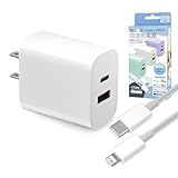 急速充電器 ライトニング iphone ケーブル付 PD 20W 充電器 2ポート type-c Android acアダプター USB 高速 スマホ カラフル おしゃれ (ホワイト, AC充電器+タイプC to ライトニング)