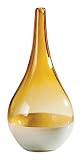 Torre & Tagus 902027A Teardrop Vase, Short, Amber/White [並行輸入品]