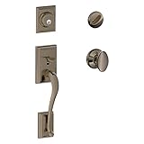 Addison Single Cylinder Handleset and Siena Knob, Antique Pewter (F60 ADD 620 SIE) by Schlage Lock C