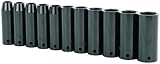 Stanley 97-126 11 Piece 1/2-Inch Drive Metric Deep Impact Socket Set [並行輸入品]