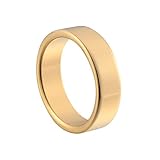 【手品 マジック】Magnetic PK Ring/磁気付き指輪 マグネットリング コインディスアピアリング 近景マジック道具 (20mm, 金)