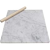 天然 大理石 のし台 Lサイズ 厚み約1.3センチ 40×40センチ イタリア産 ビアンコカララ コーナーR面加工 こね台 めん台 製菓台 パンこね台 道具 石専門店.com