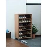 オープンシューズボックス(靴箱/下駄箱) 〔幅60cm〕 ナチュラル 〔組立〕