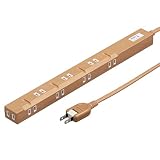 サンワダイレクト 電源タップ マグネット 雷ガード 2m 8個口 3Pプラグ差込み対応 木目調 ライトブラウン 700-TAP057-2LM