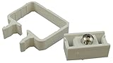 角型サドルバンド受  ホワイト 45X30 ビス付