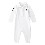 ポロ ラルフ ローレン 長袖 カバーオール coverall ロンパース 出産祝い ギフト 【320637709007H16】　（サイズ：3m、カラー：White） Polo Ralph Lauren