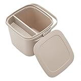 [ケユカ] KEYUCA 四角い 収納バケツ 9L 収納ボックス (仕切り・目盛付き スタッキング可能 ふた付き) 掃除用具 おもちゃ ピンク