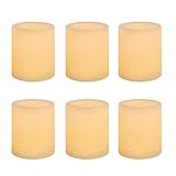 Inglow CG10286CR6 Battery-Operated 1-3/4-Inch Flameless Wax-Covered LED Votive Candle, 6-Pack, Cream