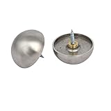 uxcell ミラーネジネイル 40mmの直径 304ステンレス鋼 シルバートーン 2個入り