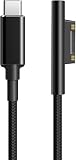 マイクロソフト Surface PD 急速充電ケーブル 45w15v以上のPD充電器が必要 TYPE-C/USB-C Surface Book Surface Pro 7/6/5/4/3/X Surface Go Surface Laptop タブレット アダプター (ブラック ナイロン編み 1.5M)