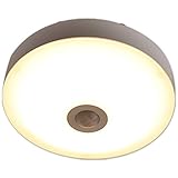 [山善] LEDミニシーリングライト 天井照明 (人感センサー付) 白熱電球 40W相当 電球色 工事不要 MLC-S045L