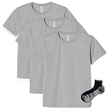 [グリマー] ＵＶドライTシャツ 3枚組 Sportsソックスセット グレー 3L