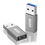 USB Type C to USB 3.1変換アダプタ【2個セット】【片面USB3.1Gen2 10Gbpsデータ転送】XAOSUN QC3.0高速充電 USB Type C（メス）to USB（オス）変換アダプタ スマホ/パソコンなどに対応 usb c 変換コネクタ グレー