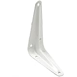 ペアのホワイトメタルシェルフブラケット、150 mm x 125 mm、バルクハードウェアIronmongery、m5849 by bulkハードウェア