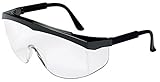 STRATOS BLACK FRAME CLEAR LENS SAFETY GLASS