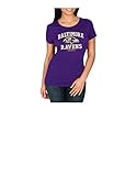 NFL Baltimore Raven 's Women 's Greatnessプログラム半袖クルーネックTシャツ、ミディアム、ダークパープル