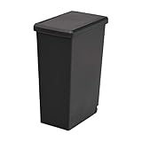 平和工業(Heiwa Kougyou) ゴミ箱 30L ふた付き ホワイト/ブラック 30L 1P BK ブラック(無地)