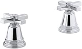 KOHLER K-T13141-3A-CP Pinstripe Pure Bath- or Deck-Mount High-Flow Bath Valve Trim with Cross Handle