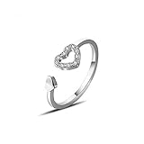 925 スターリング シルバー 愛 指輪 レディース リング ジュエリー アクセサリー 女性 結婚式 婚約 誕生石 記念日 (ホワイトゴールド)