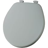 Bemis 540EC 162 Lift-Off Round Closed Front Toilet Seat, Silver by Bemis